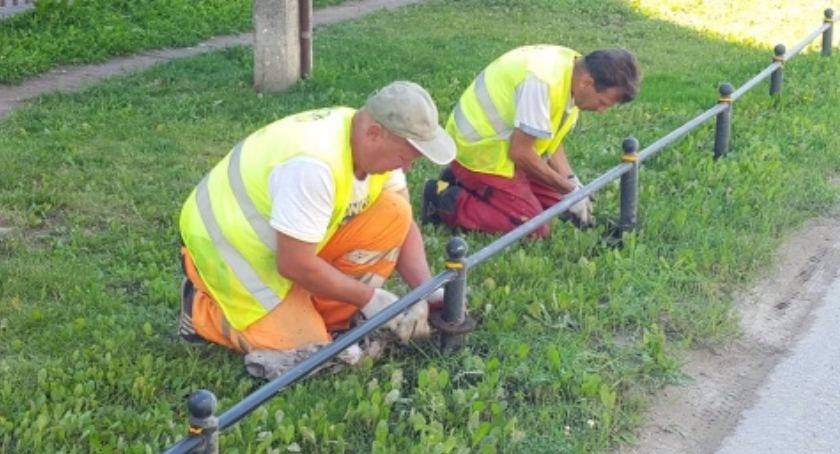 ZDM stawia płotki chroniące zieleń, a kierowcy je systematycznie dewastują