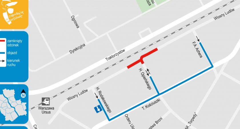 Komunikat: prace drogowców w Ursusie