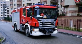 Pożar na balkonie w Ursusie