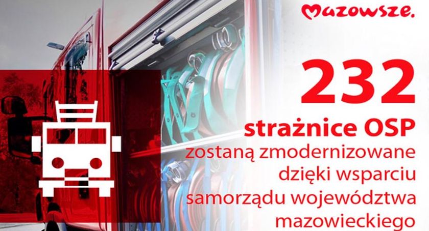 232 strażnice OSP min. powiatu pruszkowskiego zostaną zmodernizowane dzięki wsparciu samorządu Mazowsza