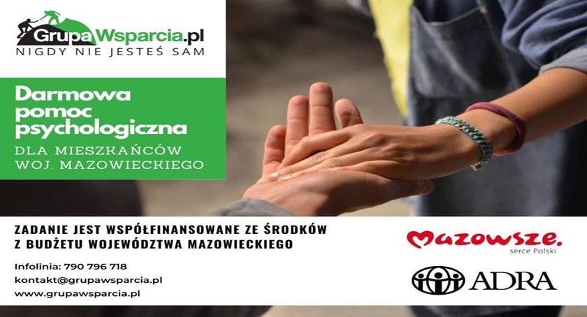 Rusza program bezpłatnej pomocy psychologicznej dla mieszkańców województwa mazowieckiego