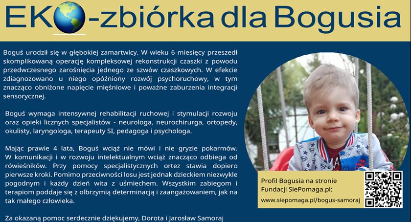 Eko-zbiórka dla Bogusia