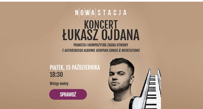 Nowa Stacja muzycznie. Koncert znakomitego pianisty jazzowego Łukasza Ojdany w Pruszkowie