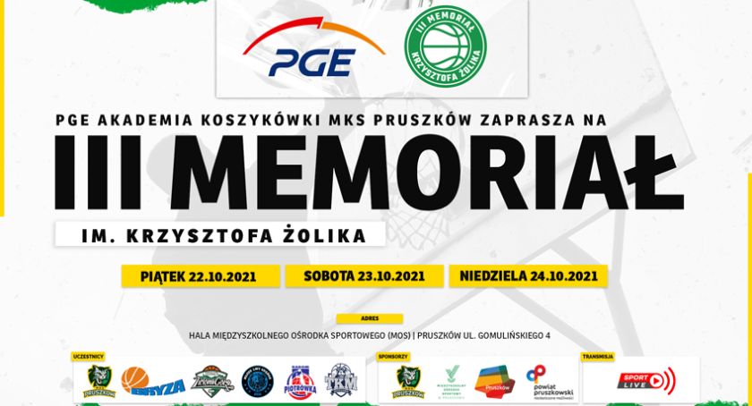 Turniej wspomnień - III Memoriał Krzysztofa Żolika w koszykówce chłopców