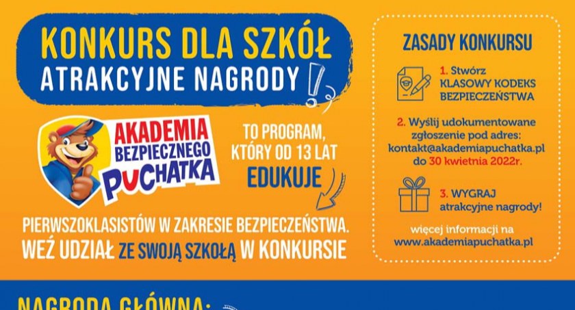 KONKURS dla wszystkich Uczestników tegorocznej Akademii Bezpiecznego Puchatka 