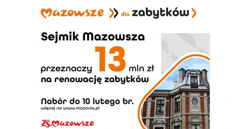 Ruszył nabór do programu „Mazowsze dla zabytków”