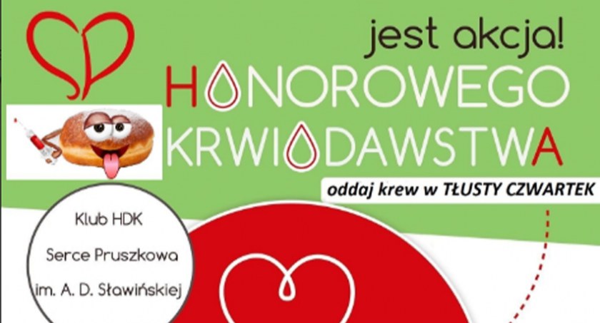 Oddaj krew w Pruszkowie w Tłusty Czwartek!