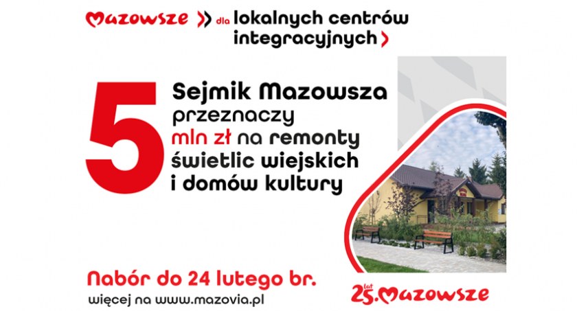 Mazowsze przeznaczy 5 mln zł na rozwój lokalnych miejsc integracji