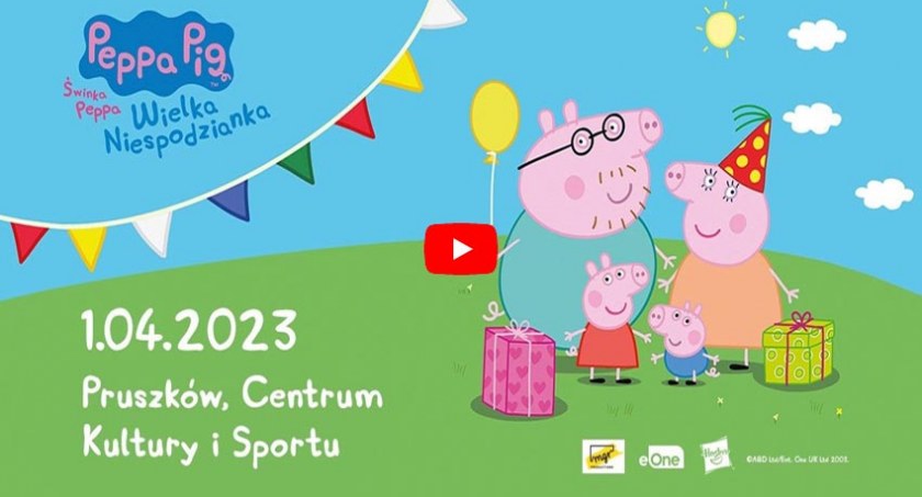 Świnka Peppa na żywo w Pruszkowie – spektakl dla najmłodszych