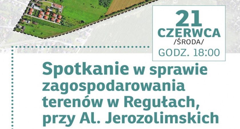 Spotkanie w sprawie zagospodarowania terenów w Regułach, przy Al. Jerozolimskich