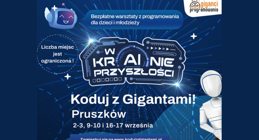 Koduj z Gigantami - informacja o warsztatach w Pruszkowie