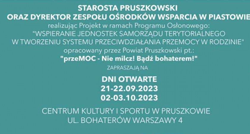 „Dni Otwarte” w Centrum Kultury i Sportu w Pruszkowie