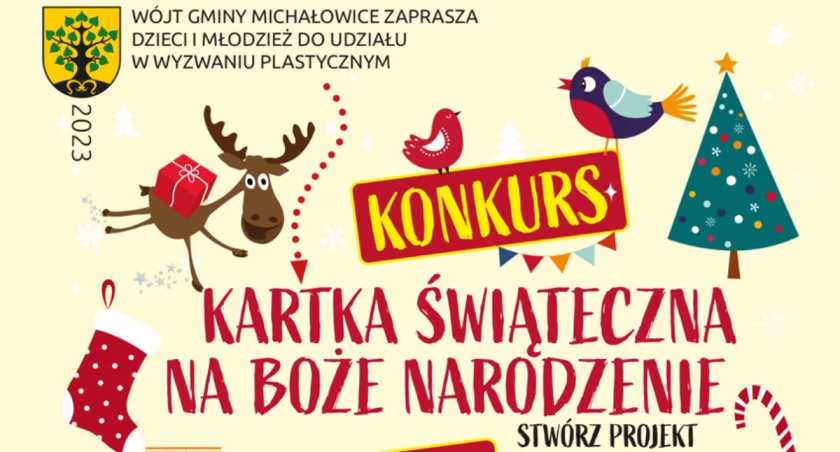 Konkurs plastyczny dla dzieci i młodzieży na najpiękniejszą kartkę na Boże Narodzenie