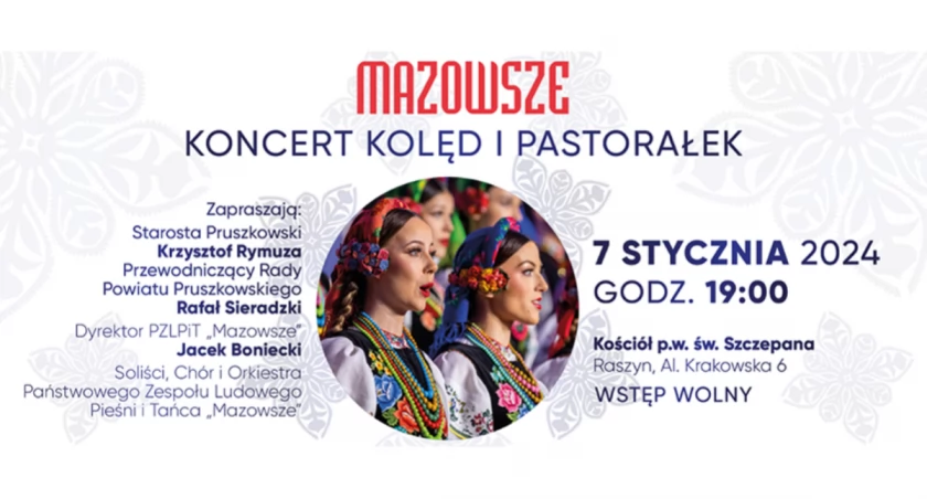 Koncert kolęd i pastorałek z zespołem Mazowsze w Raszynie