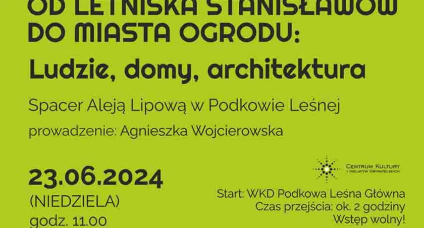 Od letniska Stanisławów do Miasta Ogrodu – spacer Al. Lipową w Podkowie Leśnej
