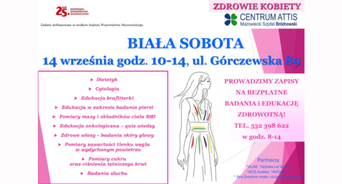 Biała sobota w gminie Raszyn - dzień otwarty dla pacjentów (profilaktyka nowotworów złośliwych)