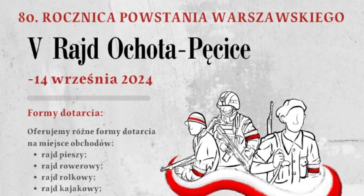Zapraszamy na 5. Rajd do Pęcic w dniu 14.09.2024