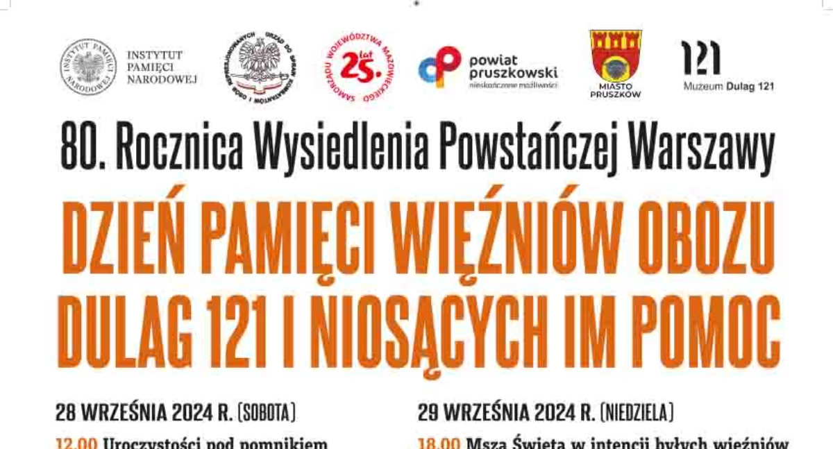 OBCHODY DNIA PAMIĘCI WIĘŹNIÓW OBOZU DULAG 121 I NIOSĄCYCH IM POMOC 28.09. – 02.10.2024