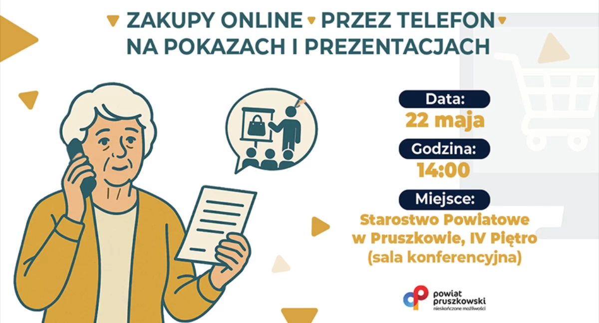 Spotkania informacyjnego dla seniorów – 22 maja 2025 w sali konferencyjnej Starostwa Powiatowego w Pruszkowie