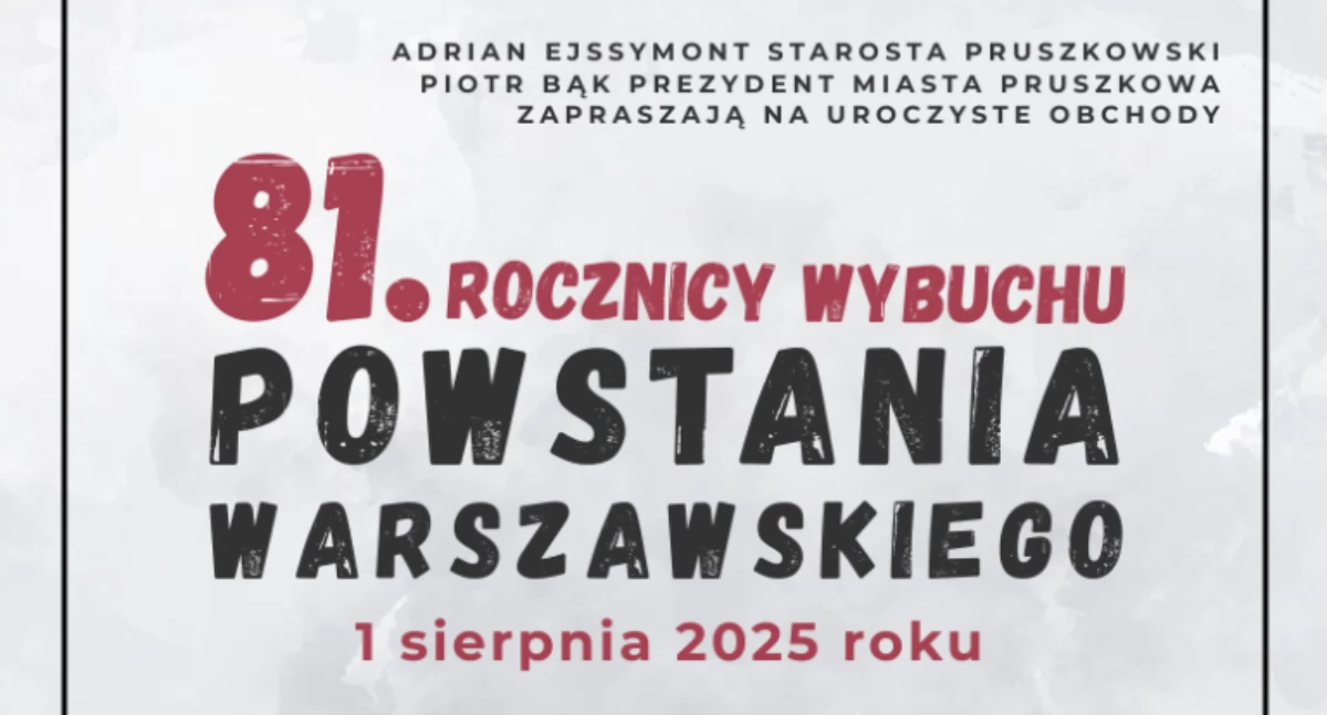 81. Rocznica Wybuchu Powstania Warszawskiego – uroczyste obchody w Pruszkowie