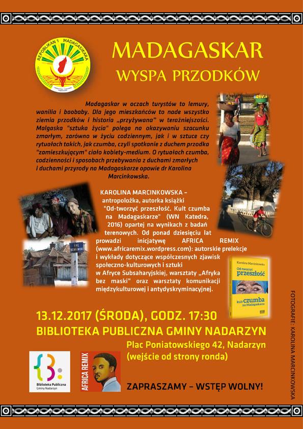 Madagaskar - spotkanie w Bibliotece Publicznej Gminy Nadarzyn