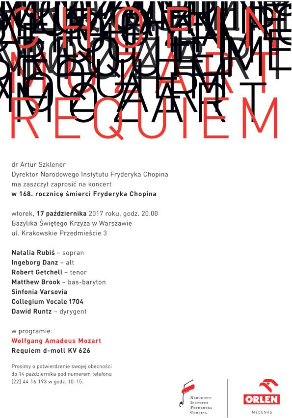 W rocznicę śmierci Fryderyka Chopin zabrzmi Requiem Mozarta