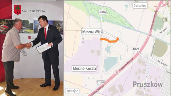 Podpisanie umowy na obwodnicę Moszny w gminie Brwinów