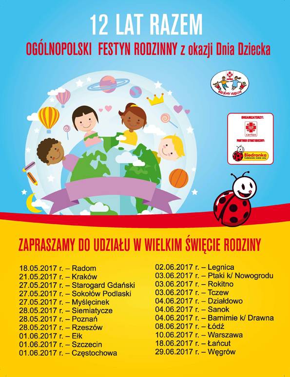 „Bądźmy razem” z okazji Dnia Dziecka - Biedronka i Caritas zapraszają na festyny w 22 miejscowościac