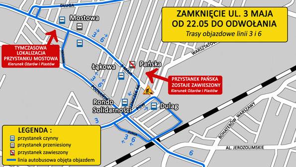Komunikacja miejska w Pruszkowie - zmiany na Linii 3 i Linii 6