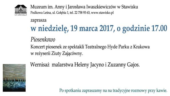 Zapraszamy do Stawiska - 19 marca, godz. 17.00
