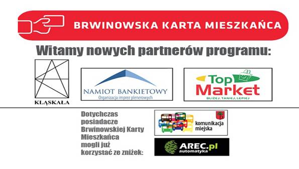 Brwinowska Karta Mieszkańca – kolejni partnerzy