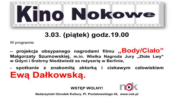 „BODY/CIAŁO” – Ewa Dałkowska w kinie nokowym