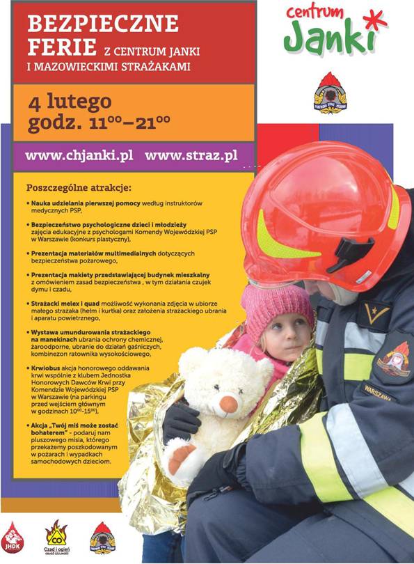 Bezpieczne ferie z Centrum Janki i mazowieckimi strażakami