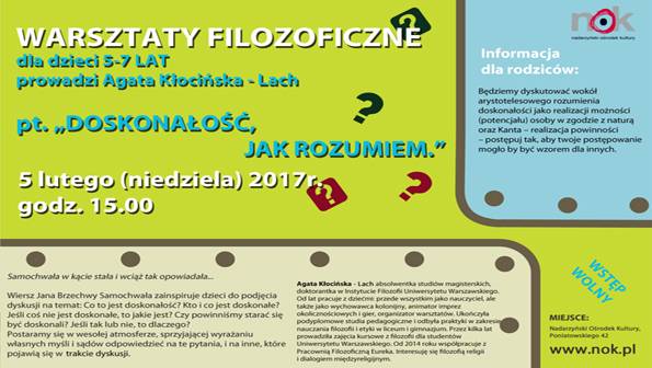 Warsztaty fiozoficzne dla dzieci w NOK