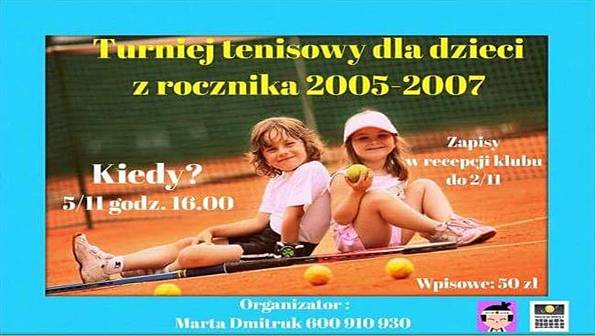 Turniej tenisowy dla dzieci