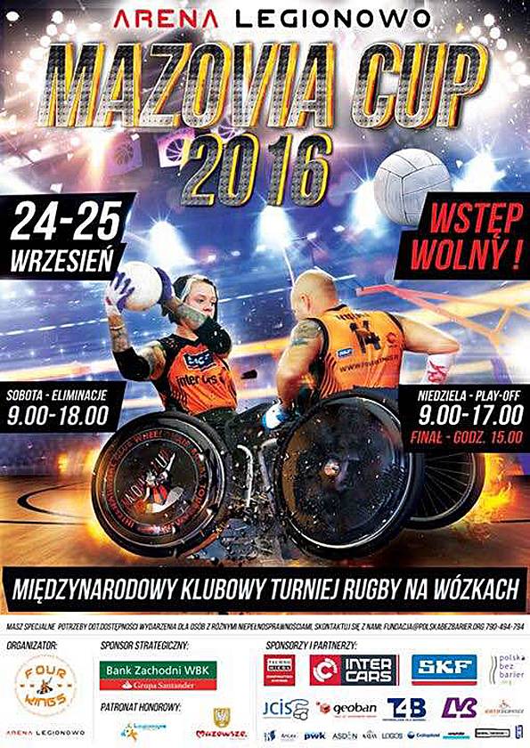 Koleje Mazowieckie partnerem „Mazovia Cup 2016” - turnieju rugby na wózkach