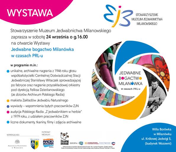 Zapraszamy na Wystawę Jedwabne bogactwo Milanówka w czasach PRL-u.