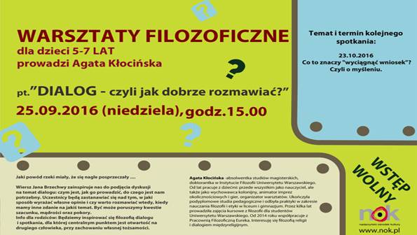 Warsztaty filozoficzne dla dzieci 5-7 lat