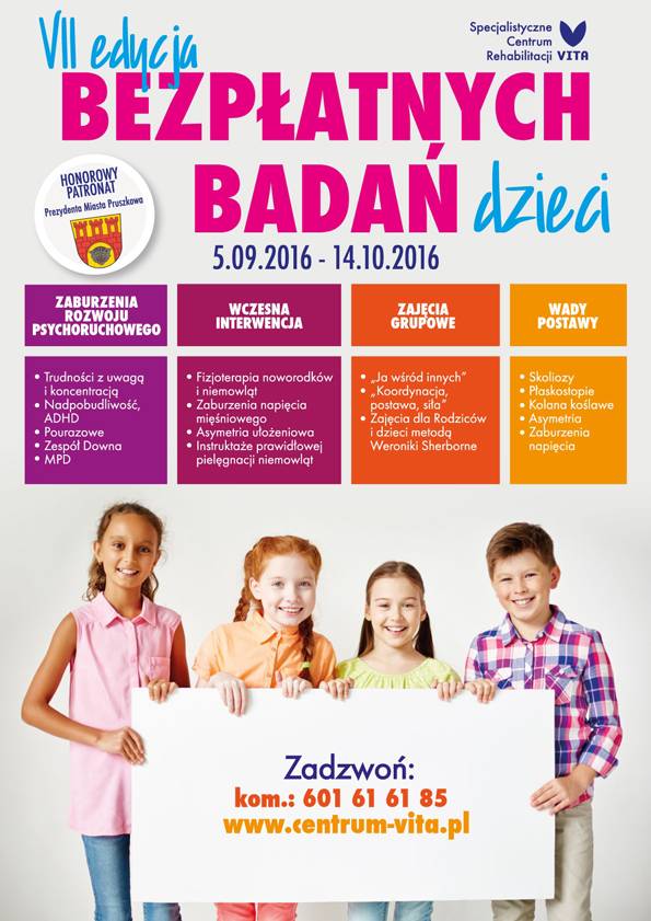 Bezpłatne badania dzieci w Pruszkowie