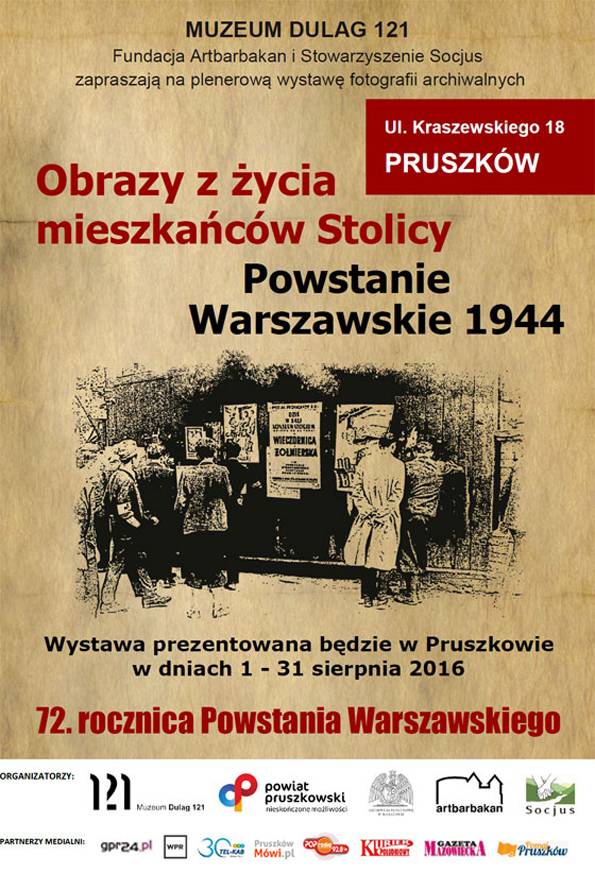 „Obrazy z życia mieszkańców Stolicy – Powstanie Warszawskie 1944”. Muzeum Dulag 121 zaprasza na wyst