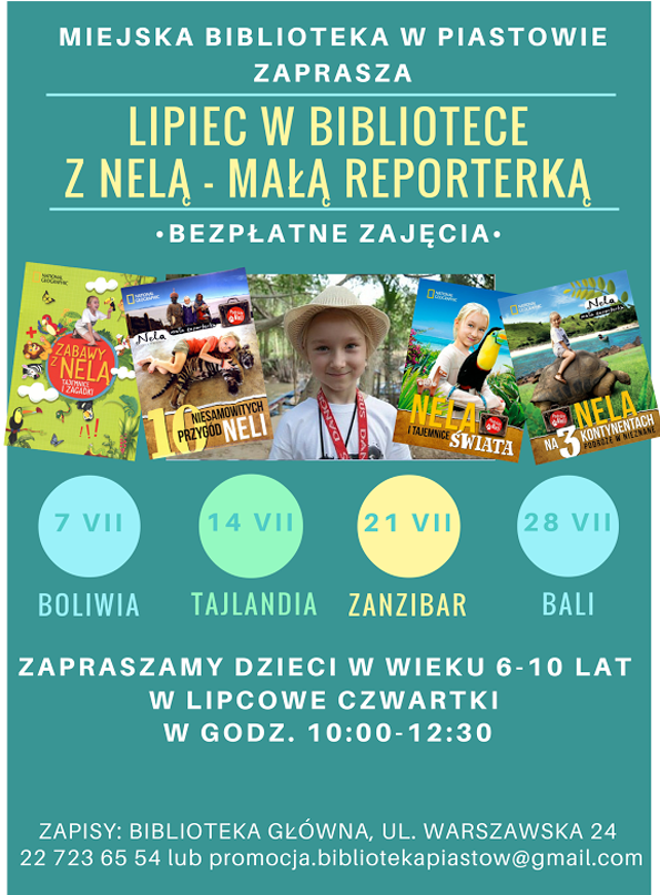 Lipiec w Bibliotece z Nelą - małą reporterką