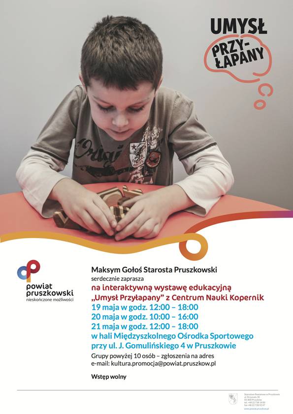 Zaproszenie na wystawę „Umysł Przyłapany” z Centrum Nauki Kopernik w Pruszkowie