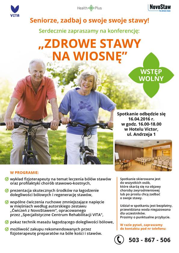 „Zdrowe stawy na wiosnę” - spotkanie w hotelu Victor w Pruszkowie