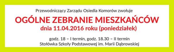 Zebranie mieszkańców Komorowa
