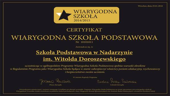 Wiarygodna szkoła z Nadarzyna