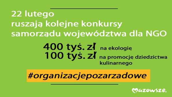 Samorząd województwa mazowieckiego ogłasza kolejne konkursy dla organizacji pozarządowych