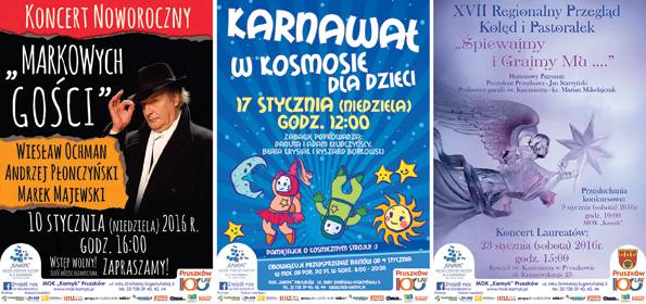 Styczeń w Miejskim Ośrodku Kultury im. A. Kamińskiego w Pruszkowie