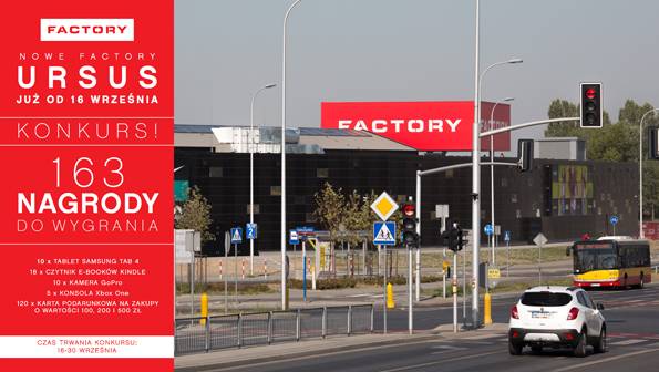FACTORY Ursus – otwarcie 16. września i konkurs z nagrodami  wartości 56 000 zł