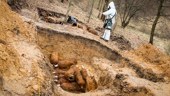 Fort Chrzanów: wydobyto już wszystkie 354 butle z I wojny światowej