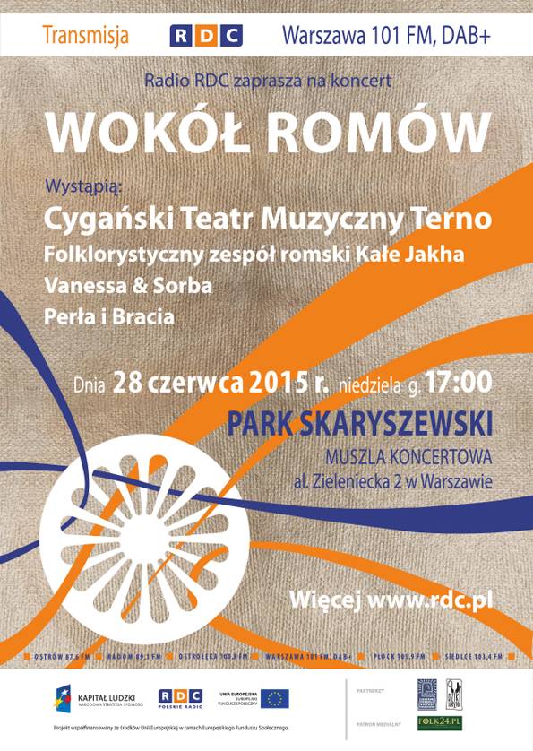 RDC zaprasza na koncert Wokół Romów do Parku Skaryszewskiego w Warszawie